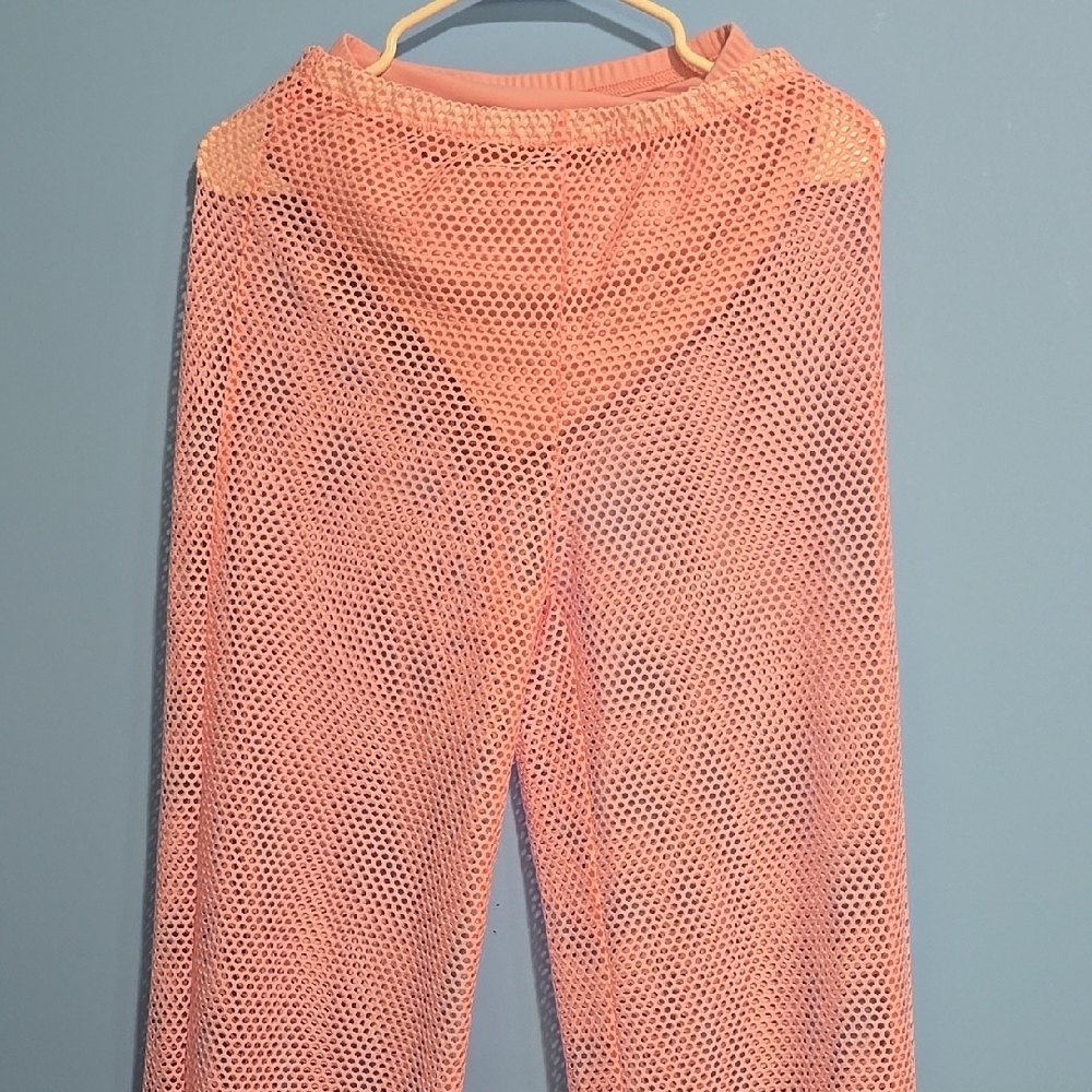 Stylish Pink Mesh Pants